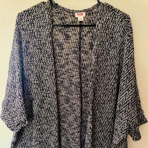 Oversized short sleeve cardigan